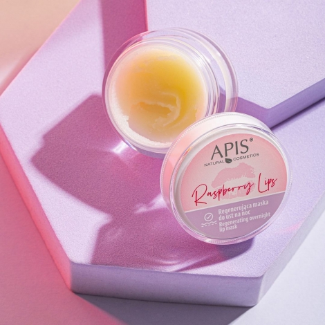 APIS Raspberry Lips Regenerująca maska do ust na noc 10ml