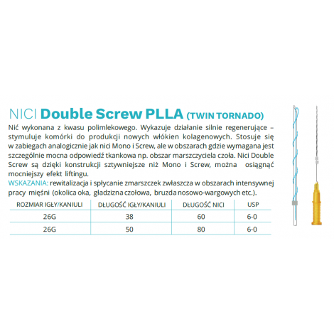 Nici PLLA DOUBLE SCREW iLead 26G,38mm/60mm 2x5szt