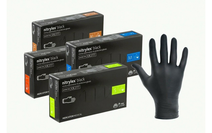 Rękawice Nitrylex BLACK 100 szt - wybierz rozmiar 