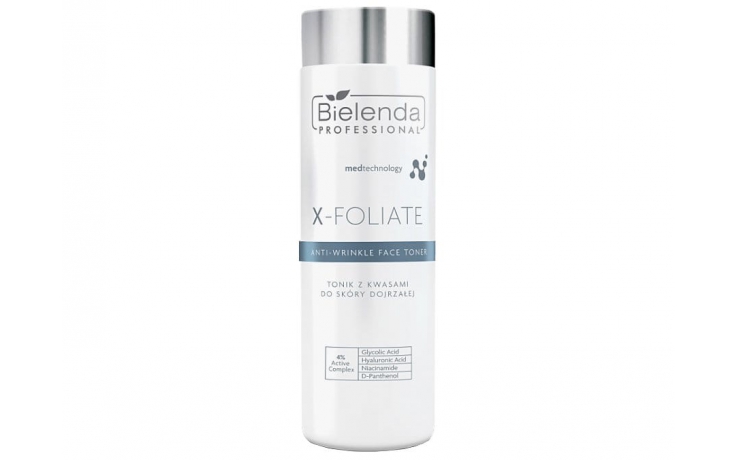 Bielenda X – FOLIATE Anti Wrinkle Tonik kwasowy do skóry dojrzałej 200ml
