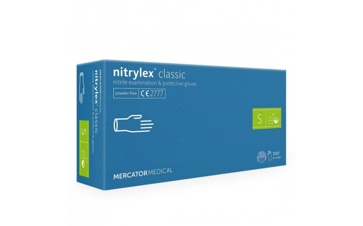 Rękwice Nitrylex CLASSIC BLUE 100 S