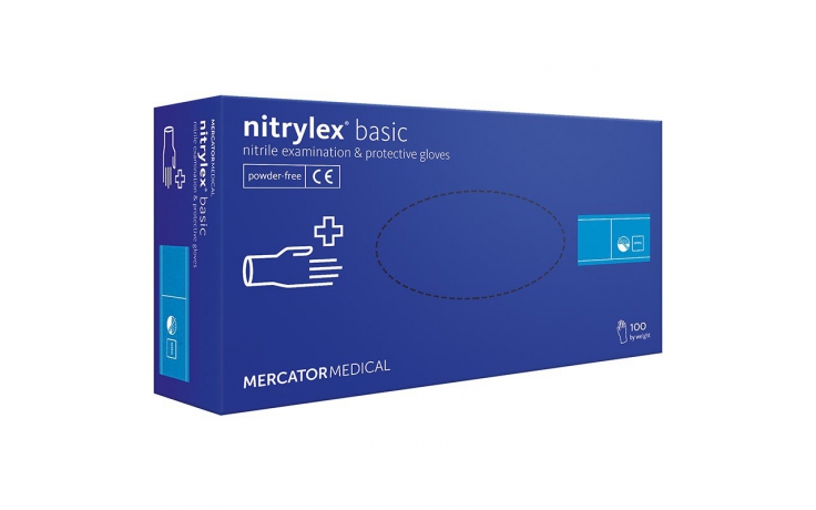 Rękawice nitryl NITRYLEX BASIC PF - 5 rozmiarów
