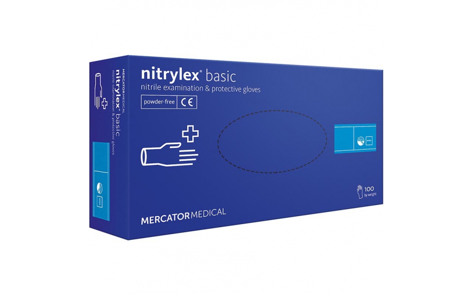 Rękawice nitryl NITRYLEX BASIC PF - 5 rozmiarów