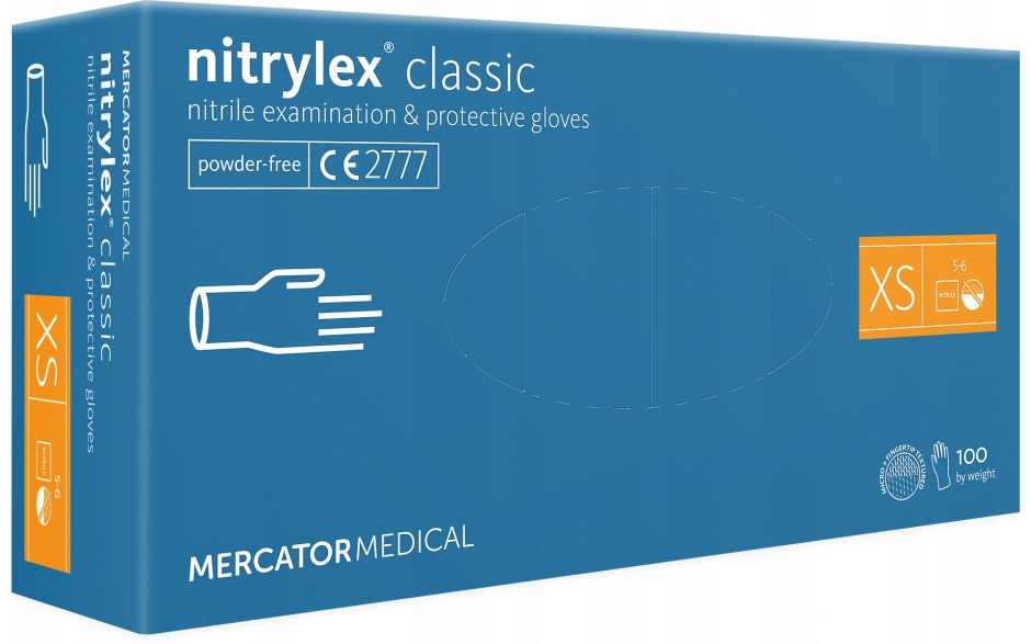 Rękwice Nitrylex CLASSIC BLUE 100 XS